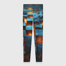 Леггинсы женские Темные плитки в лаве, цвет: 3D-принт