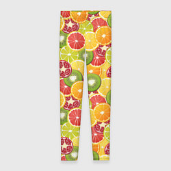Женские легинсы Фон с экзотическими фруктами