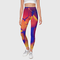 Леггинсы женские Плиты разломы сепия негатив, цвет: 3D-принт — фото 2