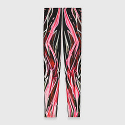 Женские легинсы Чёрные и красные полосы