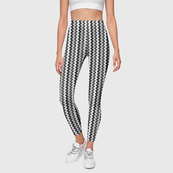 Леггинсы женские Волнистые полосы серый, цвет: 3D-принт — фото 2