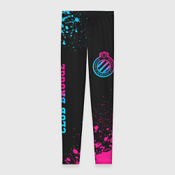 Леггинсы женские Club Brugge - neon gradient вертикально, цвет: 3D-принт