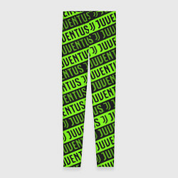 Леггинсы женские Juventus green pattern sport, цвет: 3D-принт
