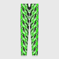 Леггинсы женские Зелёная техно броня, цвет: 3D-принт