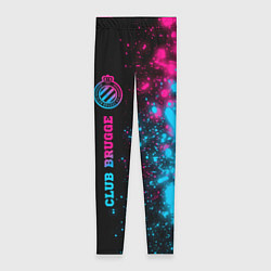 Леггинсы женские Club Brugge - neon gradient по-вертикали, цвет: 3D-принт
