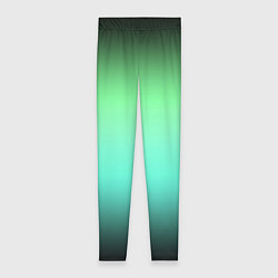 Женские легинсы Градиент изумрудно-чёрный