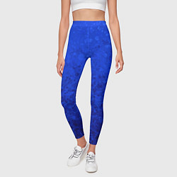 Леггинсы женские Ультрамарин синий абстрактный, цвет: 3D-принт — фото 2