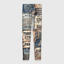 Леггинсы женские Пэчворк джинсы из Парижа, цвет: 3D-принт