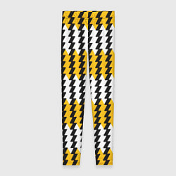 Леггинсы женские Вертикальные жёлто-белые полосы, цвет: 3D-принт