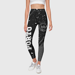 Леггинсы женские Porto sport на темном фоне вертикально, цвет: 3D-принт — фото 2