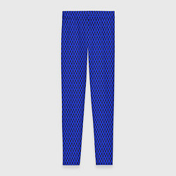 Леггинсы женские Имитация сетки паттерн чёрно-синий, цвет: 3D-принт