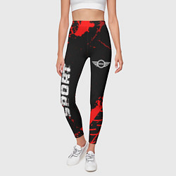 Леггинсы женские Mini red sport tires, цвет: 3D-принт — фото 2