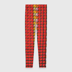 Леггинсы женские Красные плитки, цвет: 3D-принт