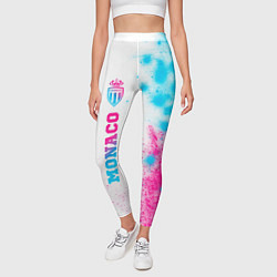 Леггинсы женские Monaco neon gradient style по-вертикали, цвет: 3D-принт — фото 2