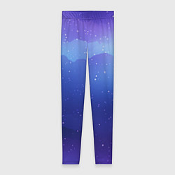 Леггинсы женские Синий космос и звезды, цвет: 3D-принт