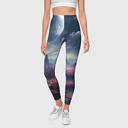 Леггинсы женские Фантастическая планета внутри космоса, цвет: 3D-принт — фото 2
