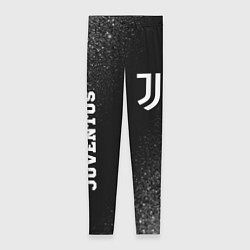 Леггинсы женские Juventus sport на темном фоне вертикально, цвет: 3D-принт