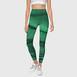 Леггинсы женские Зеленая джинса, цвет: 3D-принт — фото 2