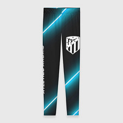 Леггинсы женские Atletico Madrid неоновые лампы, цвет: 3D-принт
