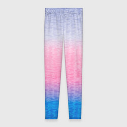 Леггинсы женские Tie-dye color gradient: pink-blue, цвет: 3D-принт