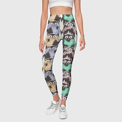 Леггинсы женские Мультяшные котики, цвет: 3D-принт — фото 2
