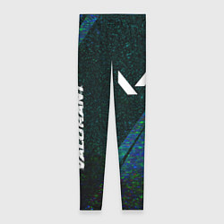 Леггинсы женские Valorant glitch blue cybersport, цвет: 3D-принт