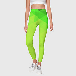 Леггинсы женские Кислотная геометрия лайм, цвет: 3D-принт — фото 2
