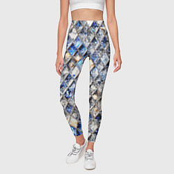 Леггинсы женские Хрустальные кристаллы - бриллиантовый блеск, цвет: 3D-принт — фото 2