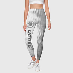 Леггинсы женские Skoda - white gradient по-вертикали, цвет: 3D-принт — фото 2