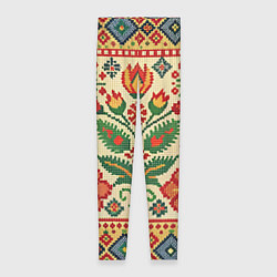 Леггинсы женские Славянский узор и орнамент, цвет: 3D-принт
