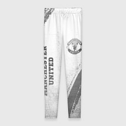 Леггинсы женские Manchester United - white gradient вертикально, цвет: 3D-принт