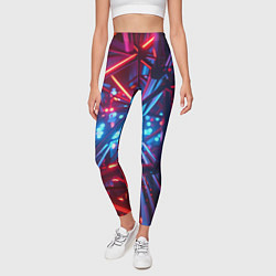 Леггинсы женские Неоновые трубки, цвет: 3D-принт — фото 2