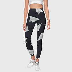 Леггинсы женские Белый бумажный самолётик - Телеграм, цвет: 3D-принт — фото 2