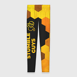 Леггинсы женские Stumble Guys - gold gradient по-вертикали, цвет: 3D-принт