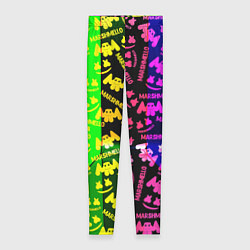 Женские легинсы Marshmello pattern neon steel
