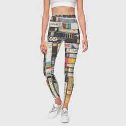Леггинсы женские Видеокассеты vhs, цвет: 3D-принт — фото 2