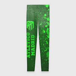 Леггинсы женские Atletico Madrid - green gradient по-вертикали, цвет: 3D-принт