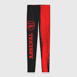 Леггинсы женские Arsenal - red gradient по-вертикали, цвет: 3D-принт