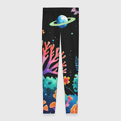 Женские легинсы Космический подводный мир
