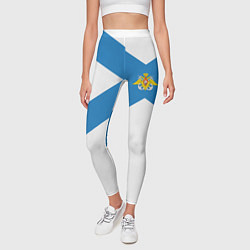 Леггинсы женские Военно-морской флот: орёл с адмиралтейскими якорям, цвет: 3D-принт — фото 2