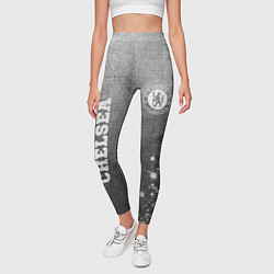 Леггинсы женские Chelsea - grey gradient вертикально, цвет: 3D-принт — фото 2