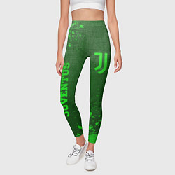 Леггинсы женские Juventus - green gradient вертикально, цвет: 3D-принт — фото 2