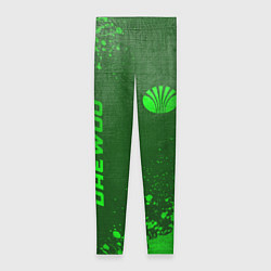 Леггинсы женские Daewoo - green gradient вертикально, цвет: 3D-принт