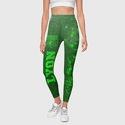 Леггинсы женские Lyon - green gradient по-вертикали, цвет: 3D-принт — фото 2