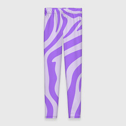 Леггинсы женские Лавандовый тигровый паттерн, цвет: 3D-принт