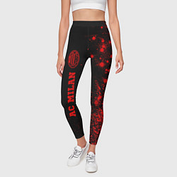Леггинсы женские AC Milan - red gradient по-вертикали, цвет: 3D-принт — фото 2