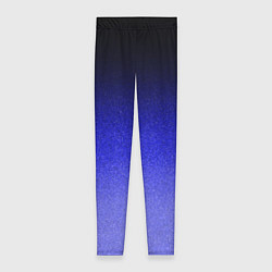 Леггинсы женские Градиент индиго из чёрно в синий текстура крошка, цвет: 3D-принт