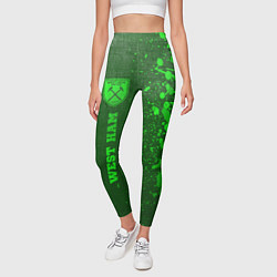 Леггинсы женские West Ham - green gradient по-вертикали, цвет: 3D-принт — фото 2