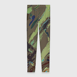 Леггинсы женские Абстракция тон хаки, цвет: 3D-принт