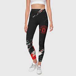 Леггинсы женские Манчестер краски штрихи, цвет: 3D-принт — фото 2